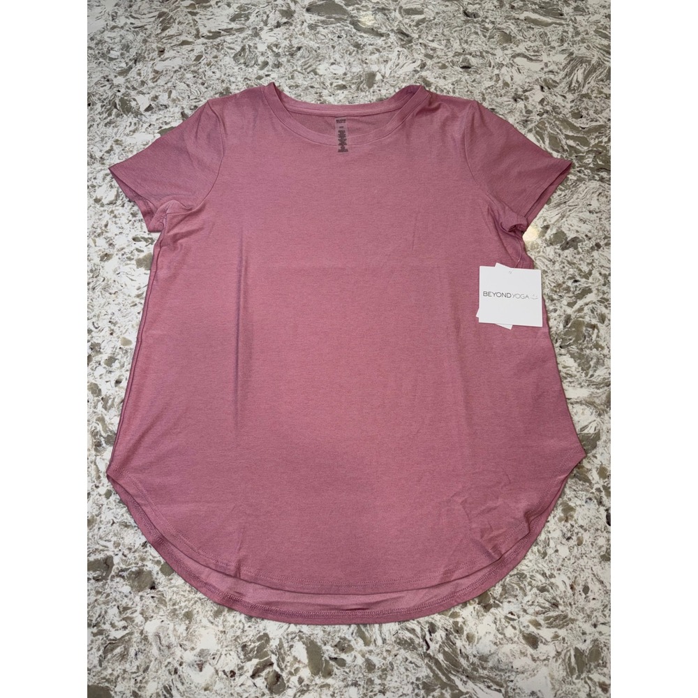 Beyond Yoga Womens Featherweight Balanced Tee muave  Heather Size Small